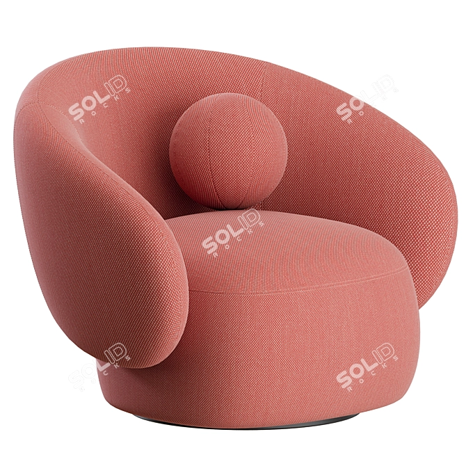 Sleek 5-Piece Nebulona Armchair Set 3D model image 3