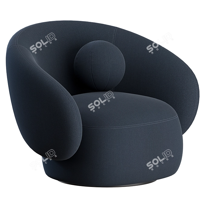 Sleek 5-Piece Nebulona Armchair Set 3D model image 4