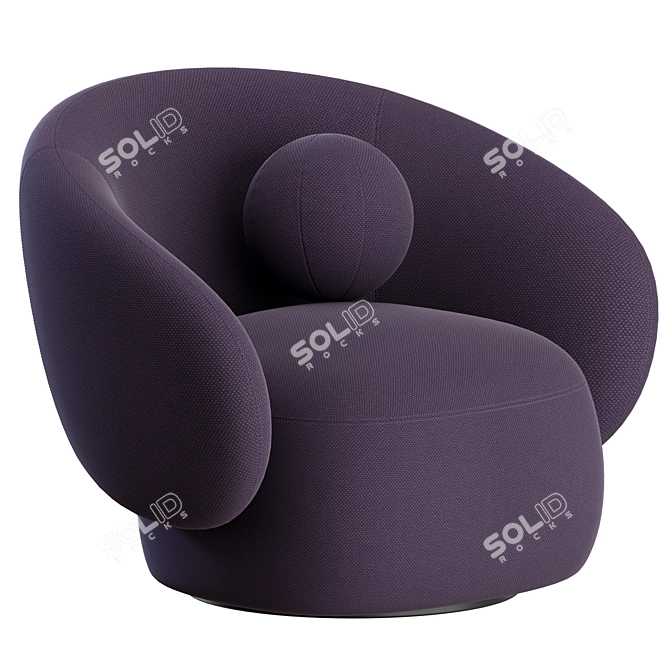 Sleek 5-Piece Nebulona Armchair Set 3D model image 5