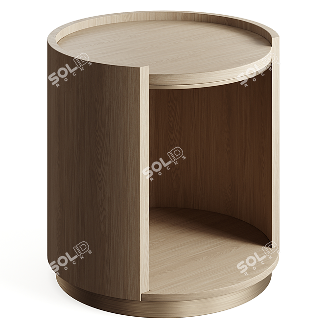 Title: YVES Bedside Table Elegance 3D model image 1