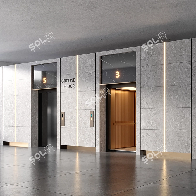 Modern Elevator Design for 3D modeling 3D model image 1