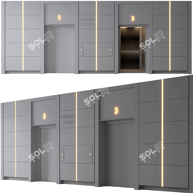 Modern Elevator Design for 3D modeling 3D model image 8