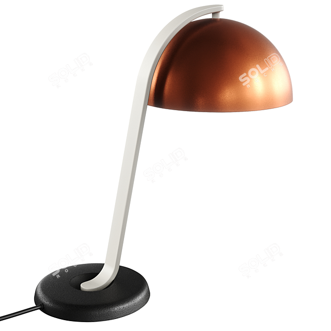 Sleek Cloche Table Lamp Design 3D model image 7