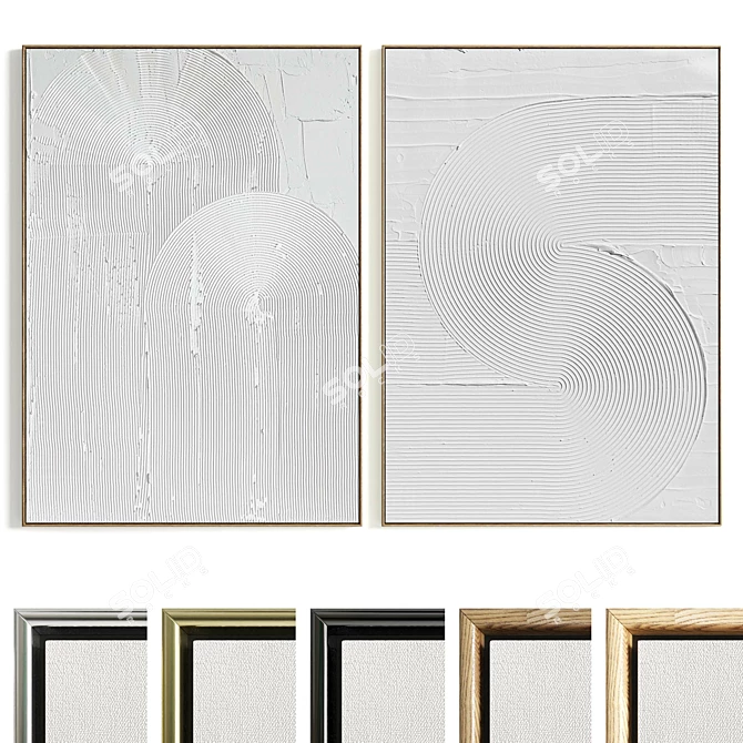 Dual Photo Frame with HQ Textures 3D model image 1