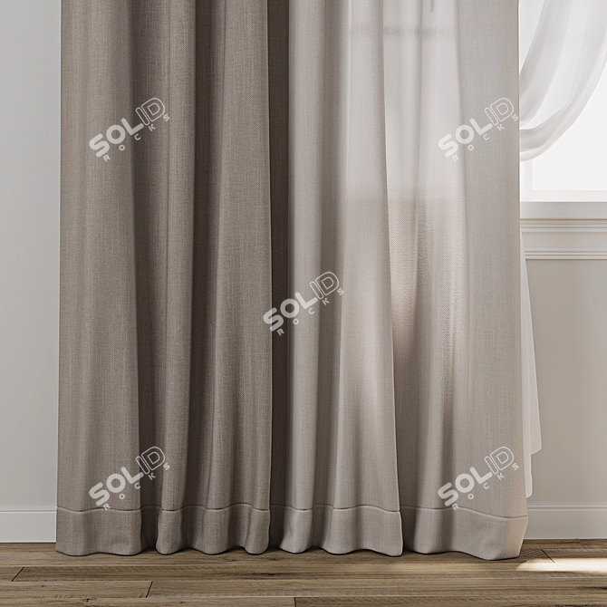 Archive 3D Curtain 929 Texture 3D model image 2