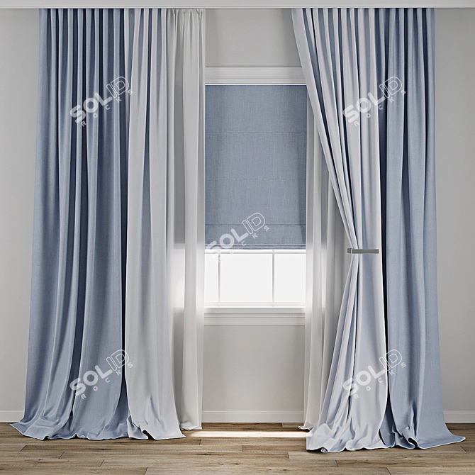 Timeless Curtain 3D Model 3D model image 4