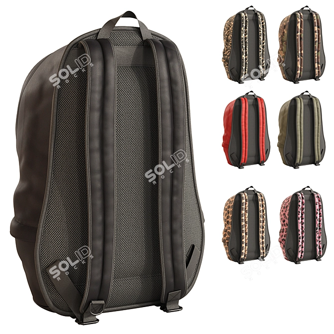 Diesel Rave Leather Backpack 3D model image 6