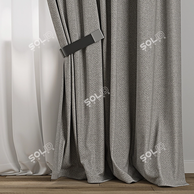 Max 2017 Curtain 3D Model 3D model image 2