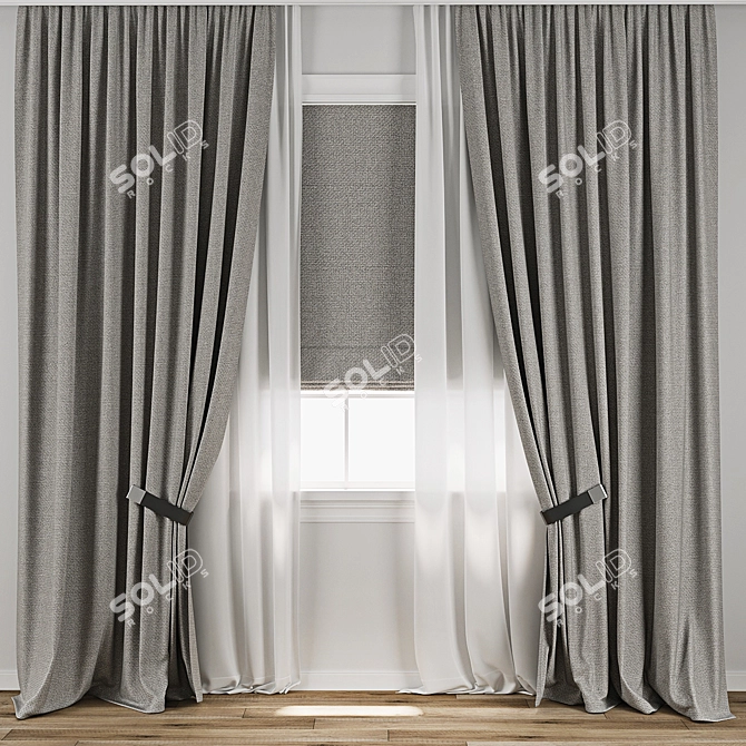 Max 2017 Curtain 3D Model 3D model image 4