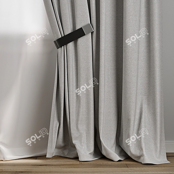 3D Curtain Model Set 3D model image 2