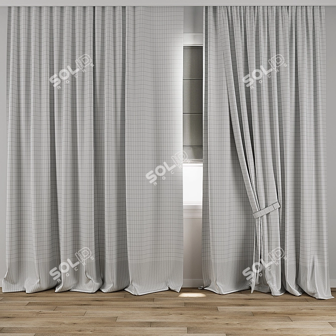 3D Curtain Model Set 3D model image 3