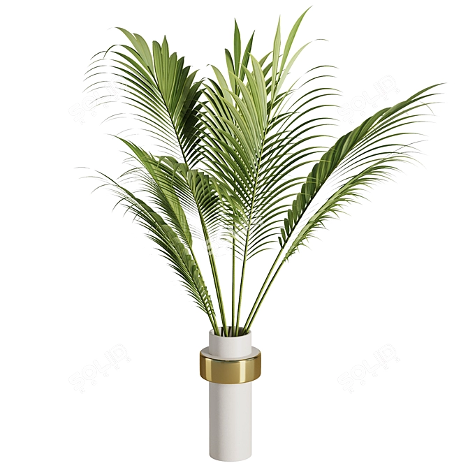 Elegant Floral Vase Set46 3D model image 2