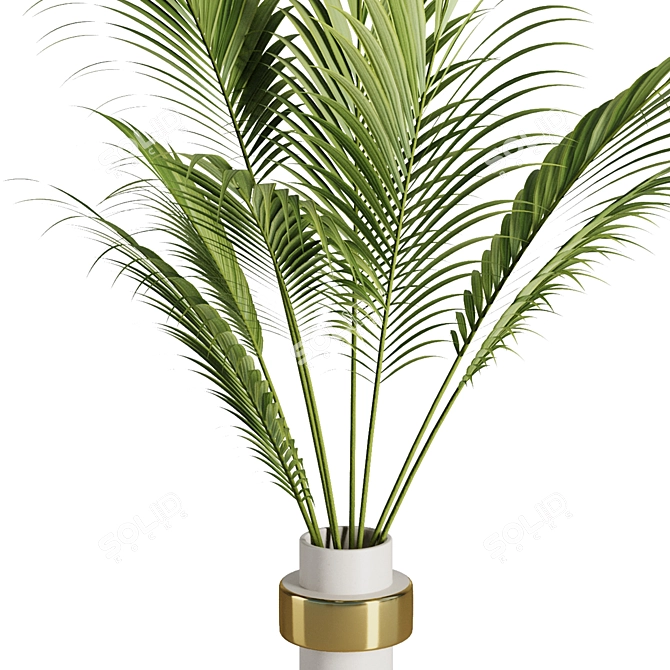 Elegant Floral Vase Set46 3D model image 3