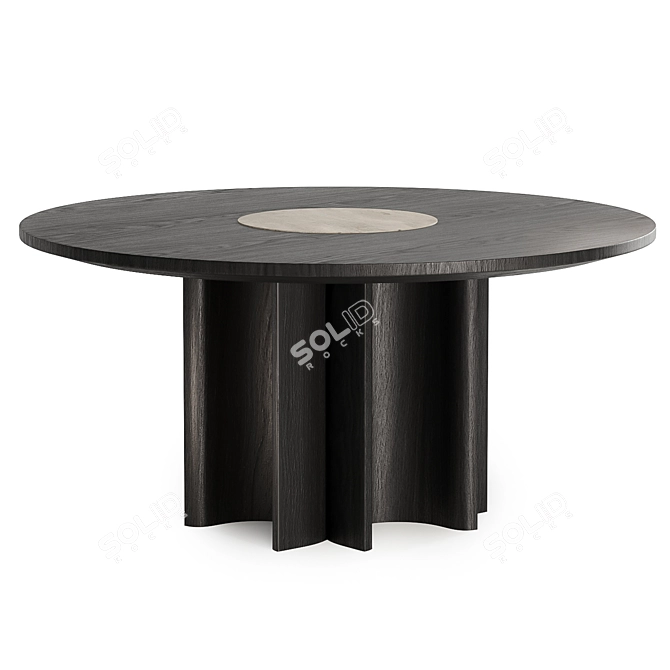 Elegant SILVA Table, Dual Color 3D model image 3