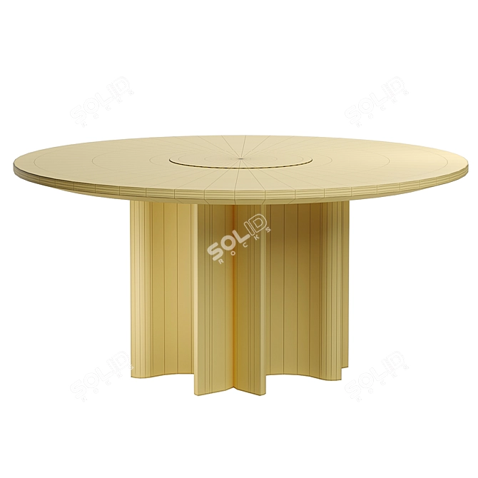 Elegant SILVA Table, Dual Color 3D model image 5