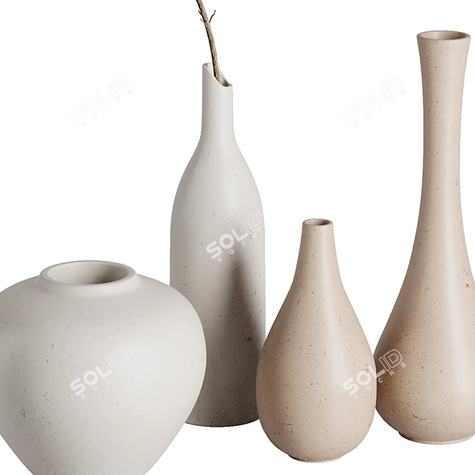 Contemporary Floral Vase Set47 3D model image 3