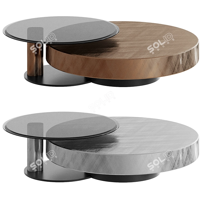 Elegant Cattelanitalia Arena Coffee Table 3D model image 1