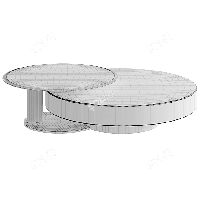 Elegant Cattelanitalia Arena Coffee Table 3D model image 4