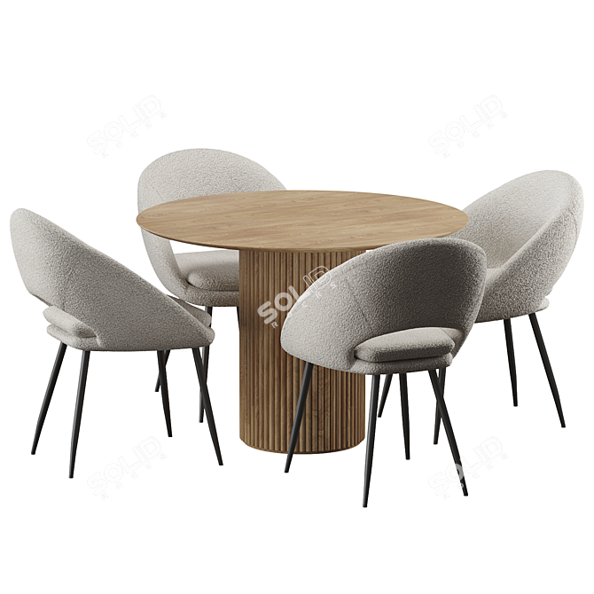 Stylish Hewitt Dining Set 2014 3D model image 3