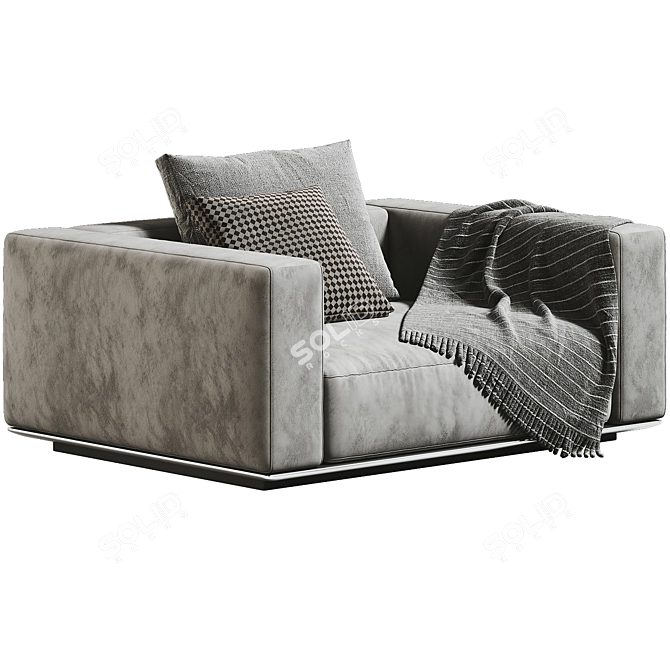 Luxury Flexform Grandemare Armchair 3D model image 1