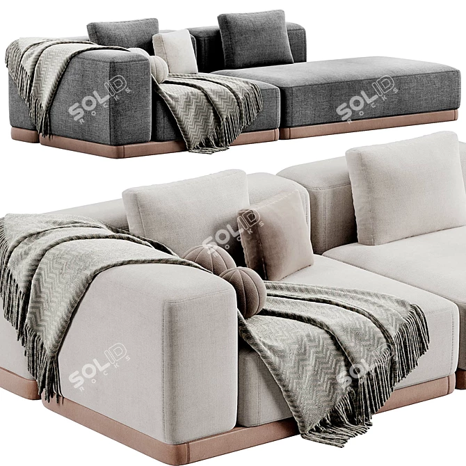 Modern BASE Sofa 2015 Model 3D model image 4