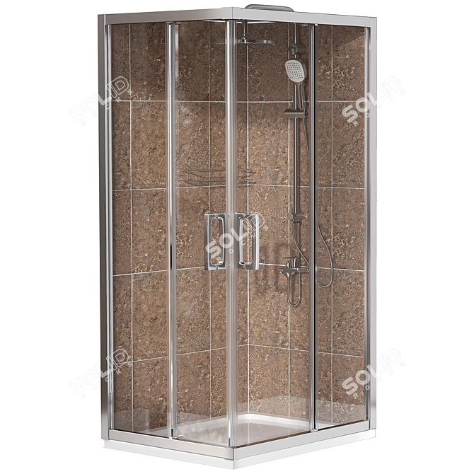 Cozy 'Stworki Karlstad' Shower Corner 3D model image 1