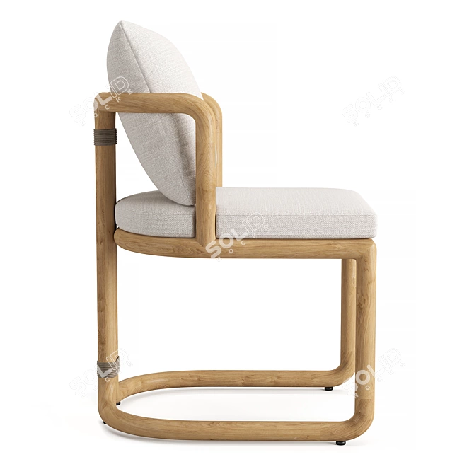 Restoration Hardware MARO Teak Chair Cushions 3D model image 4