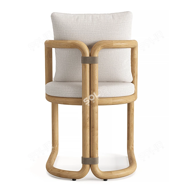 Restoration Hardware MARO Teak Chair Cushions 3D model image 5