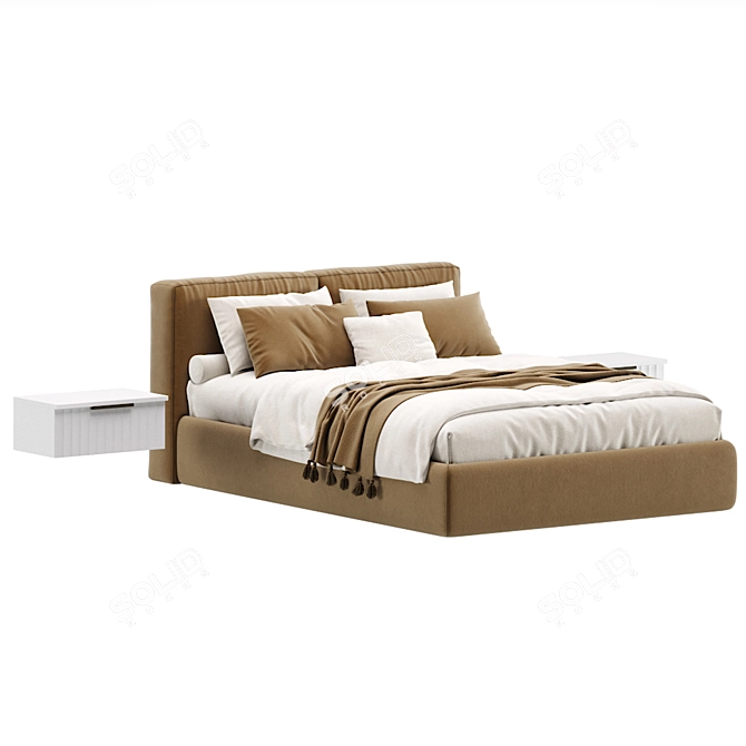 Elegant Foster 140 Bed Frame. 3D model image 2