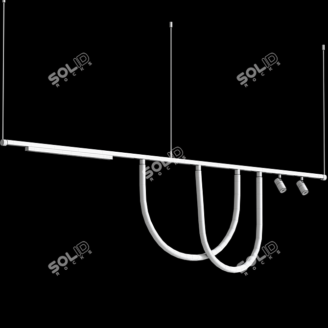 Real-Size 3D Track Light Models 3D model image 2