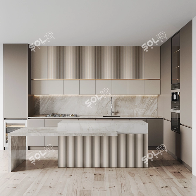 Modern Kitchen 3D Models Bundle 3D model image 1