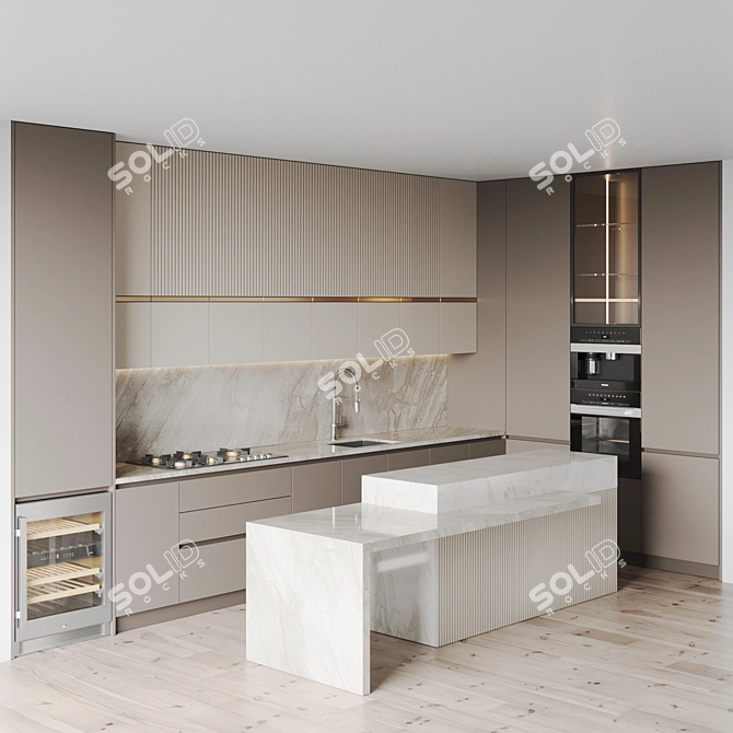 Modern Kitchen 3D Models Bundle 3D model image 2