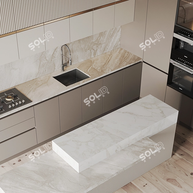 Modern Kitchen 3D Models Bundle 3D model image 3