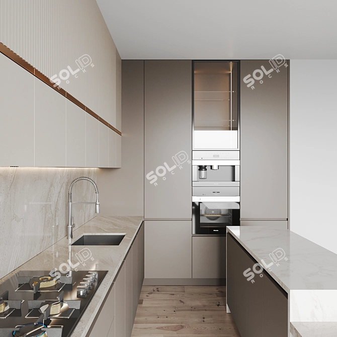 Modern Kitchen 3D Models Bundle 3D model image 4