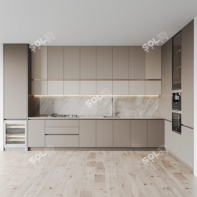 Modern Kitchen 3D Models Bundle 3D model image 6