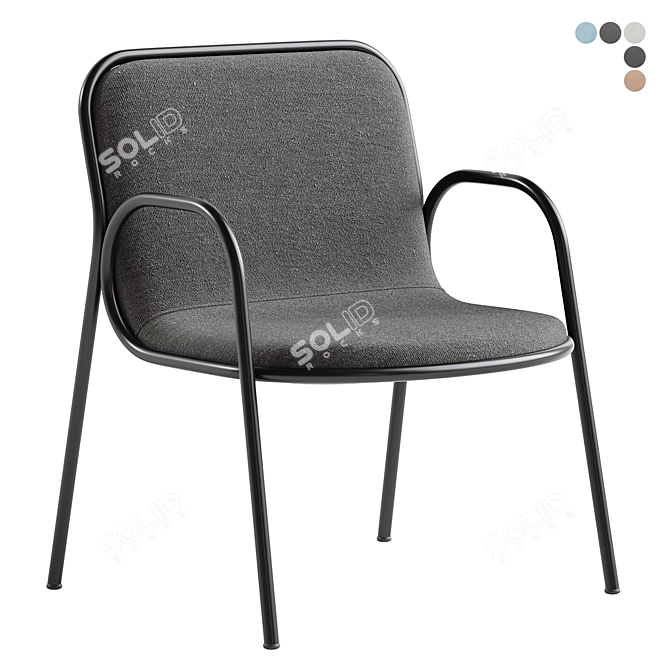 Modern Unia Lounge Chair Design 3D model image 1