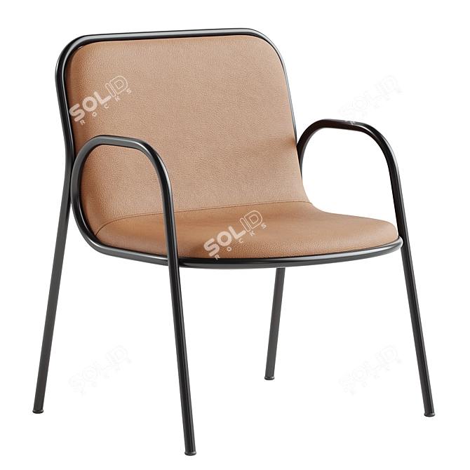 Modern Unia Lounge Chair Design 3D model image 3