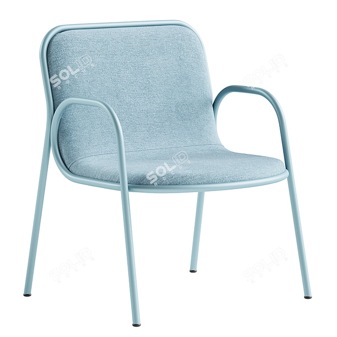 Modern Unia Lounge Chair Design 3D model image 5