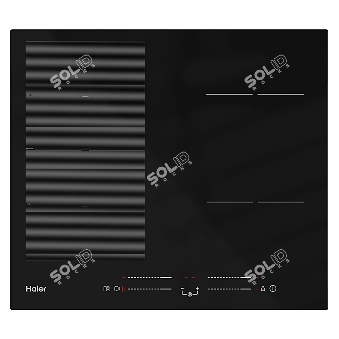 Modern Induction Hob - HAFRSJ64MC 3D model image 1