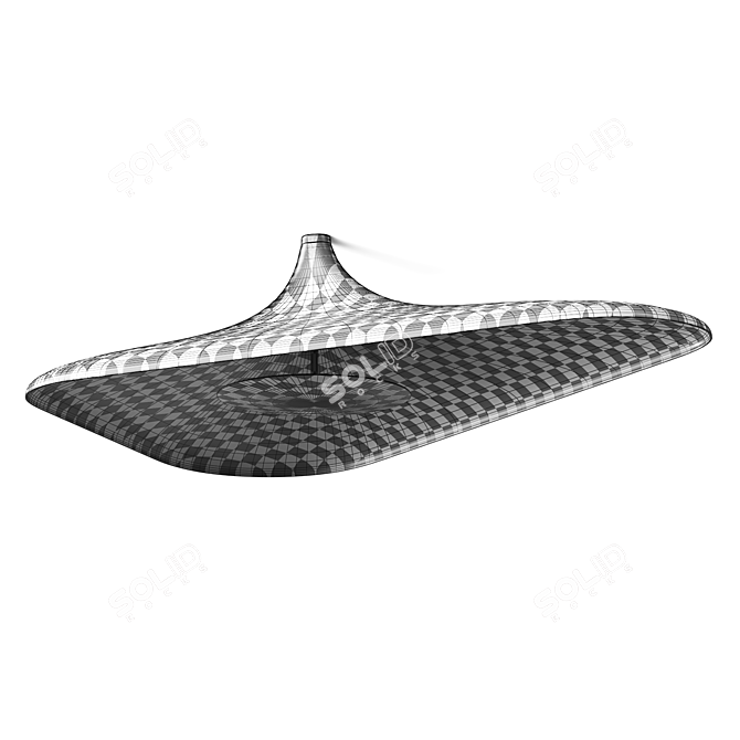 Sleek LED Ceiling Lamp - Odile Decq 3D model image 4