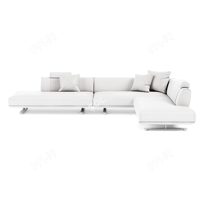 Elegant Modular Sofa Set TAKT 3D model image 6