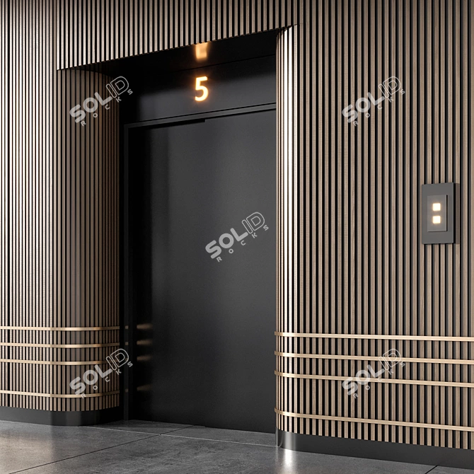 Modern Elevator Design Model 3D model image 5