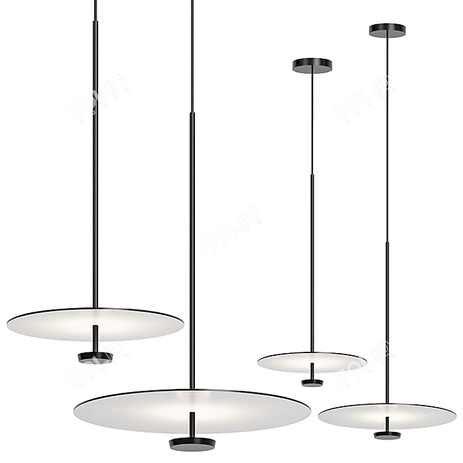 Modern Vibia Flat Lighting Fixtures 3D model image 2