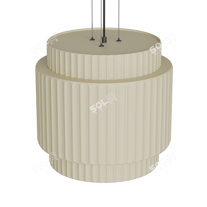 GUDMAR Rattan Palm Pendant Light 3D model image 3