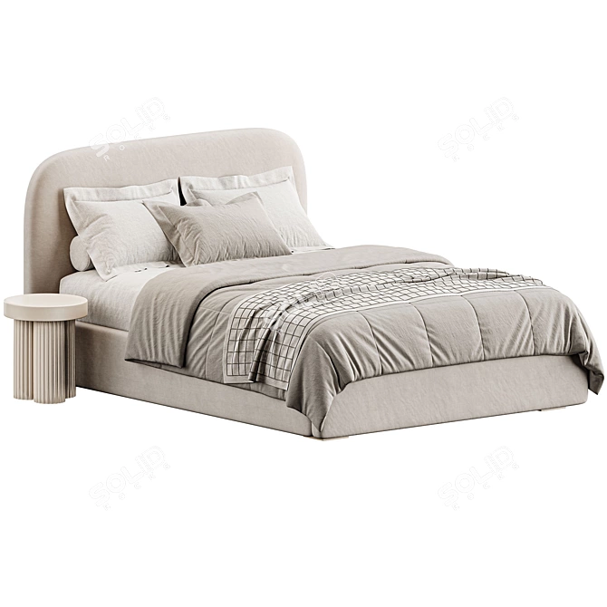 Elegant Bed Keviya Render Model 3D model image 1