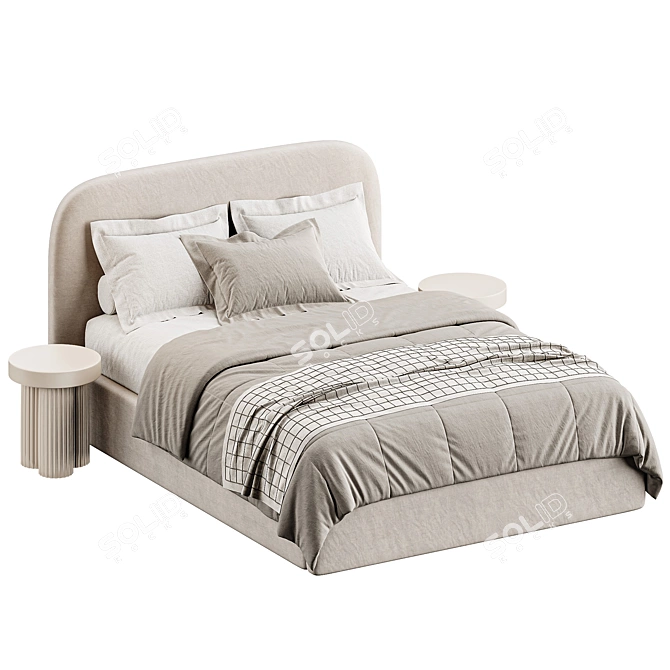 Elegant Bed Keviya Render Model 3D model image 4