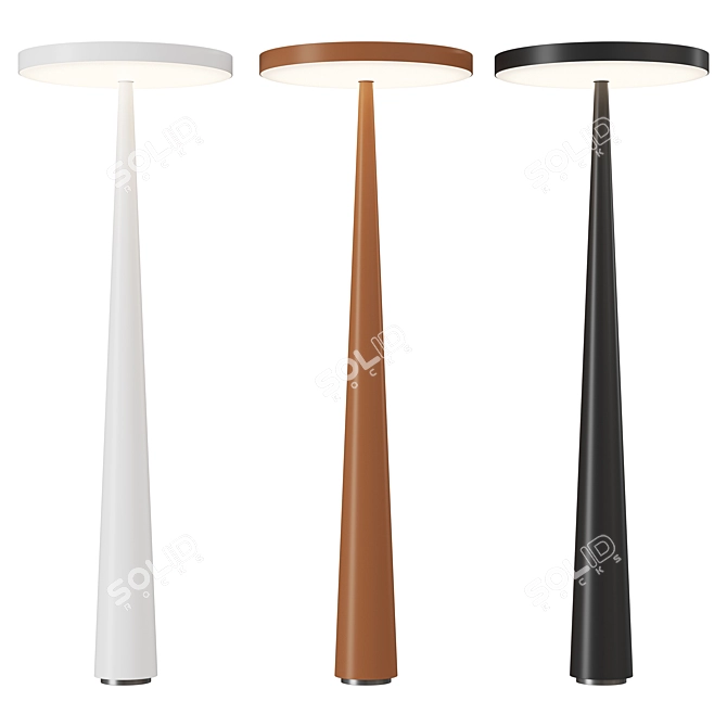 Modern Equilibre Floor Lamp Fixture 3D model image 3