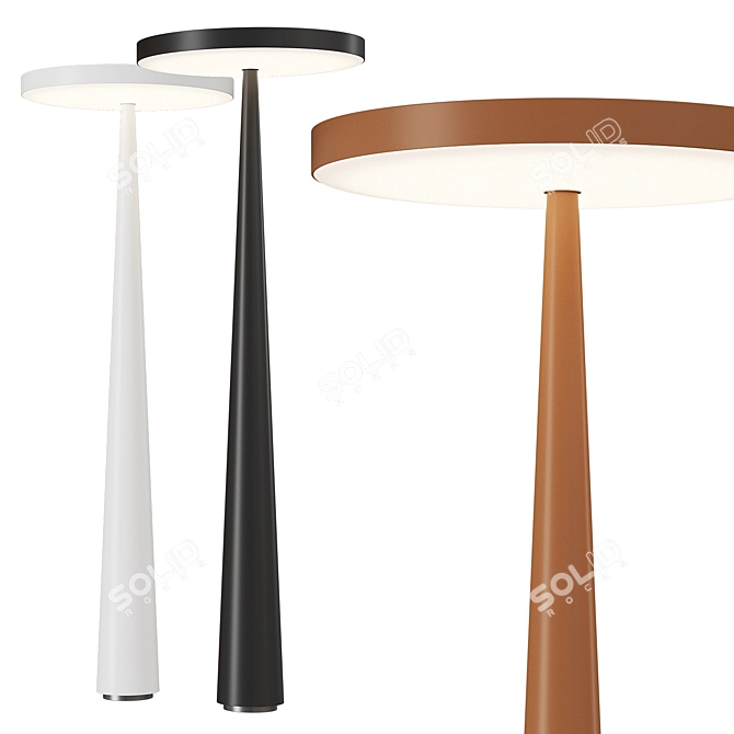 Modern Equilibre Floor Lamp Fixture 3D model image 5