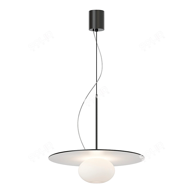 Sleek Modern Pendant Light 3D model image 3