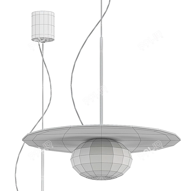 Sleek Modern Pendant Light 3D model image 4